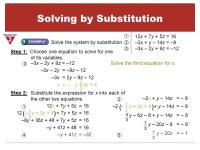 Bellringer 1. Solve by Elimination 2. Solve by Substitution. -  ppt download