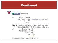 Bellringer 1. Solve by Elimination 2. Solve by Substitution. -  ppt download