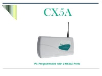 CX5A PC Programmable with 2-RS232 Ports. CX5A  Product Description A wall mounted UHF Alphanumeric, Numeric and Tone/Vibrate only... 