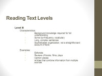 Learning Transfer Final Project A Framework for Planning a Reading Lesson. -  ppt download