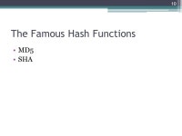 Information Security and Management 11. Cryptographic Hash Functions Chih-Hung Wang Fall ppt download