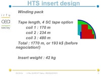 CEA DSM Irfu - J-M Rey - EUCARD WP 7 Meeting - GRENOBLE 22/03/ HTS insert preliminary design and solenoid prototypes Mélanie... 