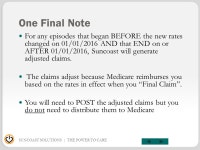 SUNCOAST SOLUTIONS | THE POWER TO CARE Effective 01/01/2016 to 12/31/2016 Medicare Home Health Payment Rates and CBSA Factors FY... 