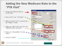 SUNCOAST SOLUTIONS | THE POWER TO CARE Effective 01/01/2016 to 12/31/2016 Medicare Home Health Payment Rates and CBSA Factors FY... 
