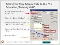 SUNCOAST SOLUTIONS | THE POWER TO CARE Effective 01/01/2016 to 12/31/2016 Medicare Home Health Payment Rates and CBSA Factors FY... 
