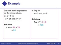 Copyright © 2014, 2010, and 2006 Pearson Education, Inc. Chapter 1 Introduction to Algebraic Expressions. -  ppt download