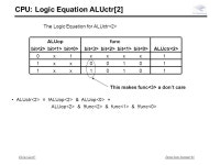 CS141-L4-1Tarun Soni, Summer’03 Single Cycle CPU  Previously: built and ALU.  Today: Actually build a CPU Questions on CS140... 
