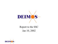 Report to the SSC Jan 10, Report to the SSC-Jan 10/02Page 2 Key Dates Nov 13-14/01Preship Review Jan 4/02Final review before... 