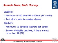 1st NRC Meeting, October 2006, Amsterdam 1 ICCS Sampling Design. -  ppt download