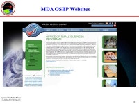 Approved for Public Release 12-MDA-6535 (25 Jan 12) Geospatial Intelligence Workshop Lee R. Rosenberg Director for Small Business... 