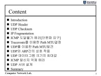 Computer Network Lab. 2 Content n Introduction n UDP Header n UDP Checksum n IP Fragmentation n ICMP 도달불가. -  ppt download