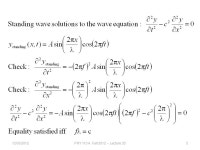 12/03/2012PHY 113 A Fall Lecture 351 PHY 113 A General Physics... Lecture 35: Chapter 17 & 18 – Physics of wave. -  ppt... 