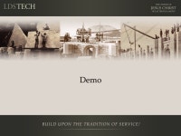 LDS Account and the Java Stack. Disclaimer This is a training NOT a presentation. – Be prepared to learn and participate in... 