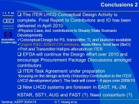 Seminar, ASIPP 30/04/10 G.T. Hoang et al. Association Euratom- Recent Results on Tore Supra with the ITER PAM Lower Hybrid... 