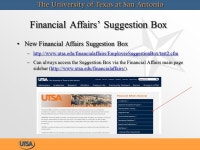 Suggestion Box Joseph King, Financial Affairs Communication Manager. -  ppt download