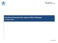 The Chinese Financial Crisis: Legal and Other Challenges by Georges Ugeux March, 10 th ppt download