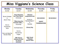 Miss Viggiano’s Science Class Monday 9/29 Tuesday 9/30 Wednesday 10/1 Thursday 10/2 Friday 10/3 Do Now MASS TBBS tutorial Mass... 