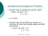 Macroeconomics Chapter 51 Conditional Convergence and Long- Run Economic Growth C h a p t e r ppt download
