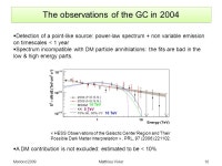 Very high energy  -ray observations of the Galactic Center with H.E.S.S. Matthieu Vivier IRFU/SPP CEA-Saclay On behalf the H.E.S.... 