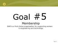 SWE Long-Range Strategic Plan Goals Version: April 2010 Updated: February 2011 Alyse Stofer, President Elect November ppt download