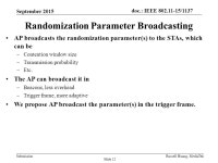 Doc.: IEEE /1137 Submission Triggered OFDMA Random Access Observations Date: Slide 1 Authors: NameAffiliationAddressPhone... 