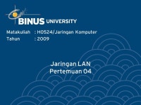 Jaringan LAN Pertemuan 04 Matakuliah: H0524/Jaringan Komputer Tahun: ppt download