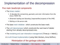 Streaming Compressed 3D Data on the Web using JavaScript and WebGL Université de Lyon, INSA-Lyon LIRIS UMR CNRS 5205 Guillaume... 