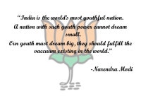 A nation with such youth power cannot dream small. Our youth must dream big, they should fulfill the vaccuum. -  ppt download