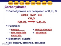 AP Biology Carbohydrates AP Biology OH H H HO CH 2 OH H H H OH O Carbohydrates energy molecules. -  ppt download