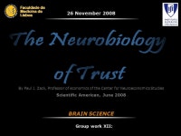 Alexandre, Flávio, Mariana, Miguel, Rita Group work XII: 26 November 2008 BRAIN SCIENCE By Paul J. Zack, Professor of economics... 