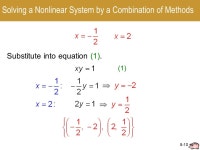 1 College Algebra K/DC Wednesday, 04 May 2016 OBJECTIVE TSW (1) solve nonlinear systems of equations. ASSIGNMENTS DUE FRIDAY... 
