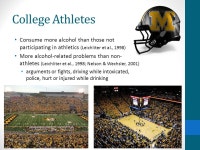 Brief Alcohol Interventions for College Students and At-Risk Populations Jennifer Cadigan, M.A. Department of Educational, School... 