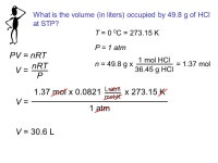 Gas Laws Chapter 10 CHEM140 February 2, Elements that exist as gases at 25 0 C and 1 atmosphere. -  ppt download