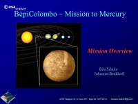 AOGS Singapore June 2005 Paper ID: 58-PS-A0321 BepiColombo – Mission to Mercury Mission Overview Rita Schulz Johannes. -  ppt... 