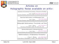Stefan Hild for the GEO600 team 16th ILIAS WG1 meeting, July 2008, Birmingham Holographic Noise in GEO600? -  ppt download