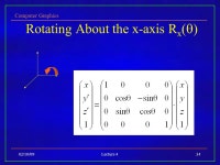 Computer Graphics 02/10/09Lecture 41 Computer Graphics Lecture 3 Transformations. -  ppt download
