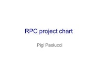 RPC project chart Pigi Paolucci. RPC structure Project Manager1 0 level Deputies - Resource Manager2 0 level Istitution... 