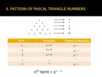 1, 3, 5, 7, 9, … + 2 TermNumbersPattern of Numbers The n-order for the pattern of odd numbers is 2n – 1, for n is natural... 