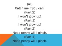 I WON’T GROW UP FROM THE MUSICAL “PETER PAN” LYRICS BY CAROLYN LEIGH MUSIC BY MARK CHARLAP. -  ppt download