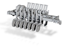 1/64 5 Shank Inline Ripper (RE7SJGZNJ) by mcassetty 1/64 5 Shank Inline Ripper by mcassetty on Shapeways