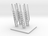 1/192 Scale Ship Vertical Ladders (P6U7VR3D8) by wachapman 1/192 Scale Ship Vertical Ladders by wachapman on Shapeways