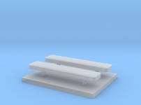 Whelen lightbar 17,4 mm 2 stuks 1/87 (VEWFJAU25) by fvcdecals Whelen lightbar 17,4 mm 2 stuks 1/87 by fvcdecals on Shapeways