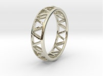 Truss Ring 2 Size 10 (SHTNHHMW4) by Dangrayber Truss Ring 2 Size 10 by Dangrayber on Shapeways