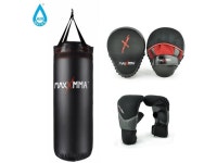MaxxMMA 3 ft. Water/Air Heavy Bag 70~120 lbs. + Neoprene Heavy... Neoprene Heavy Bag Gloves (L/XL) & Pro Mitts... 