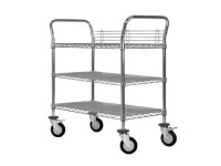 com 21&#34; Deep x 30&#34; Wide x 39&#34; High 3 Tier Medium Duty Chrome Wire Shelf Cart - Newegg.com