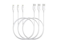 com [3 Pack] Anker PowerLine Lightning (3ft) Apple MFi Certified - One of The World's Fastest, Most Durable... 