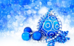 ID:700080 - Wallpaper Abyss  Blue Christmas Ornaments HD Wallpaper | Background Image | 3695x2277 | ID:700080