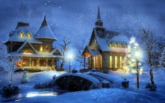 ID:853013 - Wallpaper Abyss  Winter Village HD Wallpaper | Background Image | 2200x1379 | ID:853013