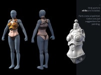 FB01-Torso-15  7inch (7FRTAB52G) by Strangefate FB01-Torso-15  7inch by Strangefate on Shapeways