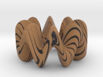 wood grain wiggly torus (RVR9ZEVJN) by MrNibbles wood grain wiggly torus by MrNibbles on Shapeways